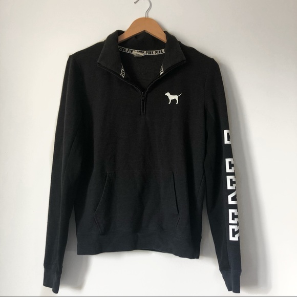 PINK Victoria's Secret Tops - Victoria Secret PINK Quarter Zip Sweatshirt